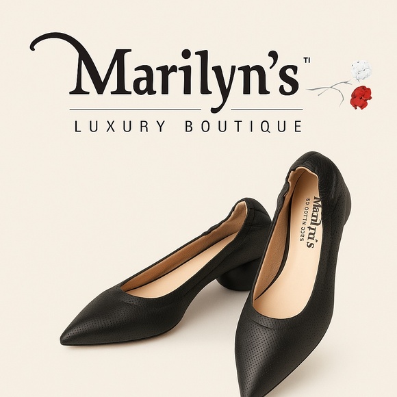 Marilyn’s by Bottega23 Black Perforated Leather Ballet Flats – Made in Italy 🇮 - Picture 6 of 15